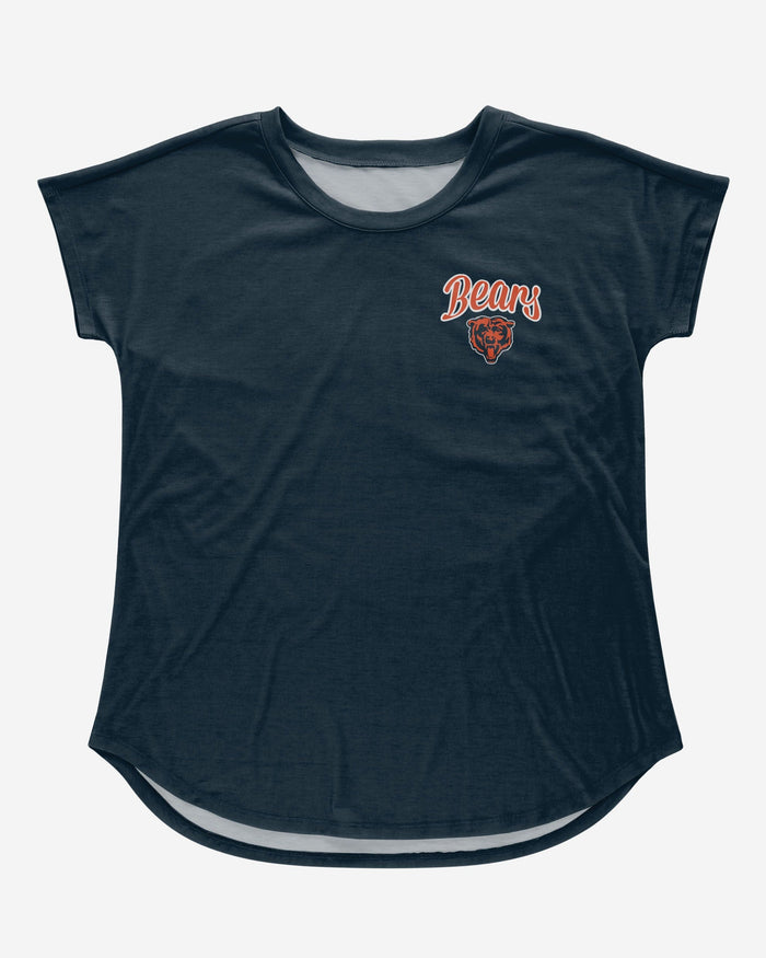 Chicago Bears Womens Script Wordmark Tunic Top FOCO - FOCO.com