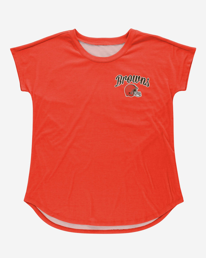 Cleveland Browns Womens Script Wordmark Tunic Top FOCO - FOCO.com