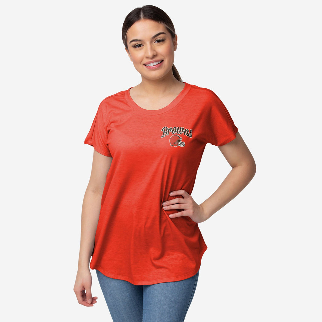 Cleveland Browns Womens Script Wordmark Tunic Top FOCO S - FOCO.com