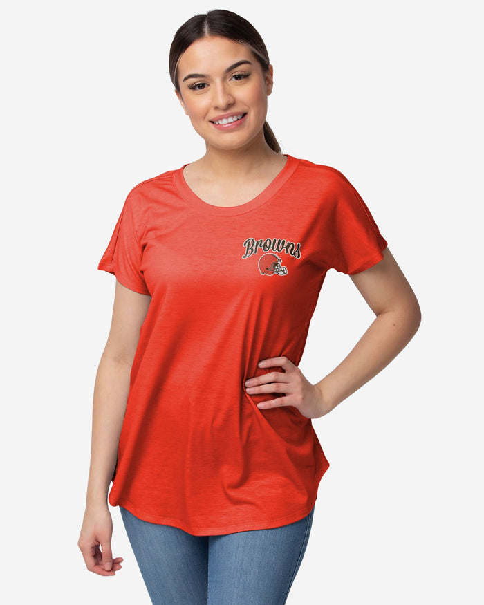 Cleveland Browns Womens Script Wordmark Tunic Top FOCO S - FOCO.com