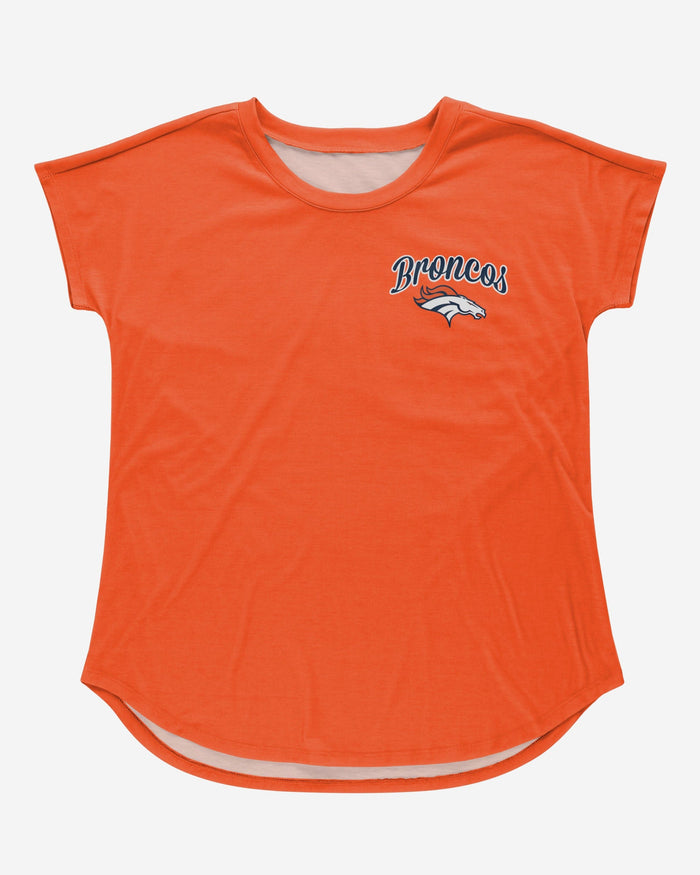 Denver Broncos Womens Script Wordmark Tunic Top FOCO - FOCO.com