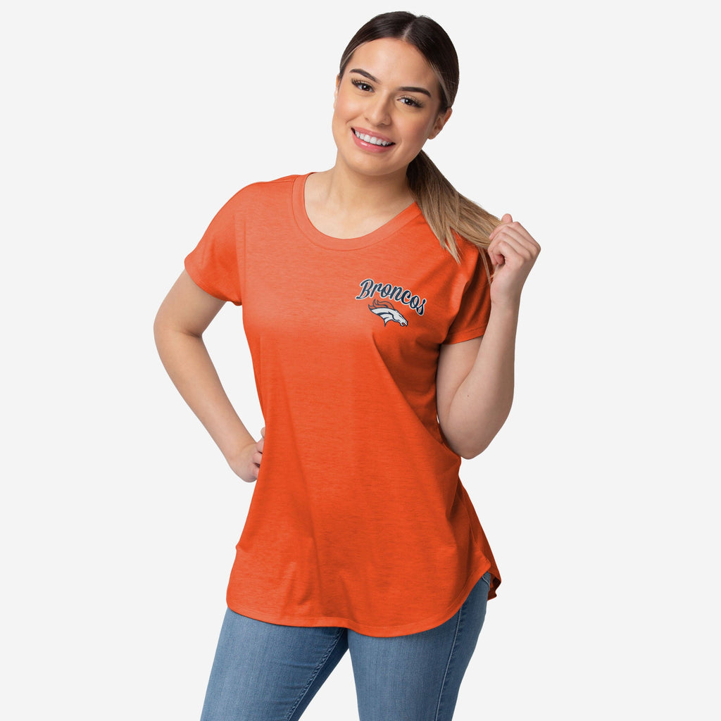 Denver Broncos Womens Script Wordmark Tunic Top FOCO S - FOCO.com