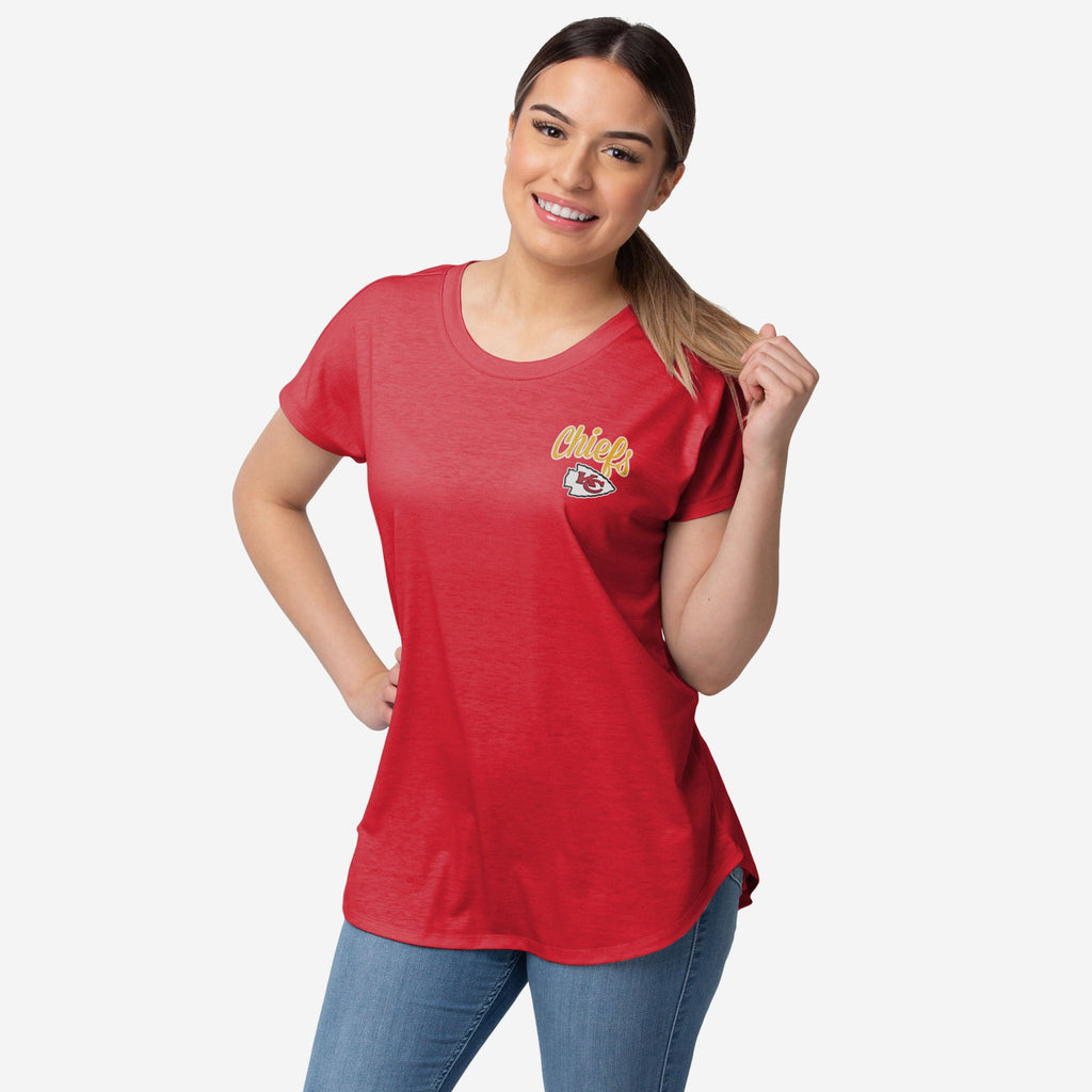 Kansas City Chiefs Womens Script Wordmark Tunic Top FOCO S - FOCO.com