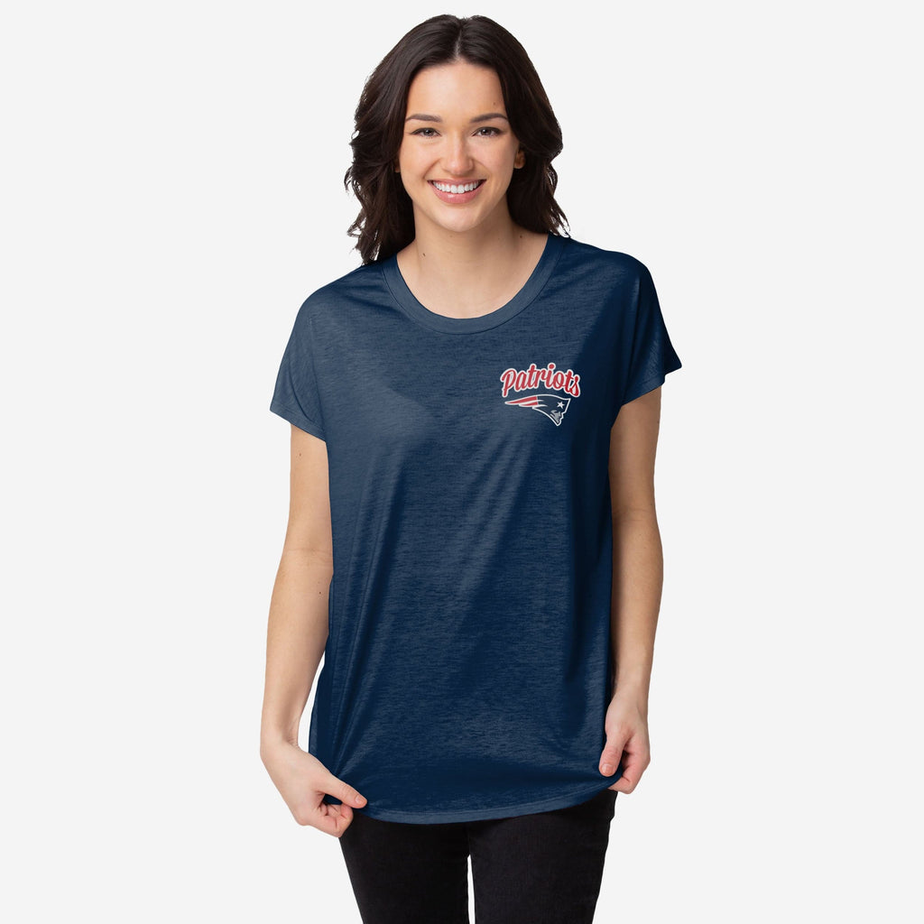 New England Patriots Womens Script Wordmark Tunic Top FOCO S - FOCO.com