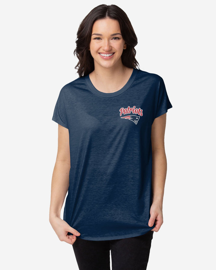 New England Patriots Womens Script Wordmark Tunic Top FOCO S - FOCO.com