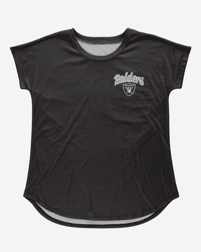 Las Vegas Raiders Womens Script Wordmark Tunic Top FOCO - FOCO.com