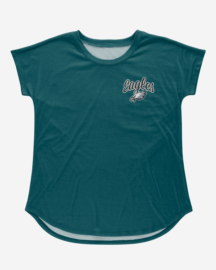 Philadelphia Eagles Womens Script Wordmark Tunic Top FOCO - FOCO.com