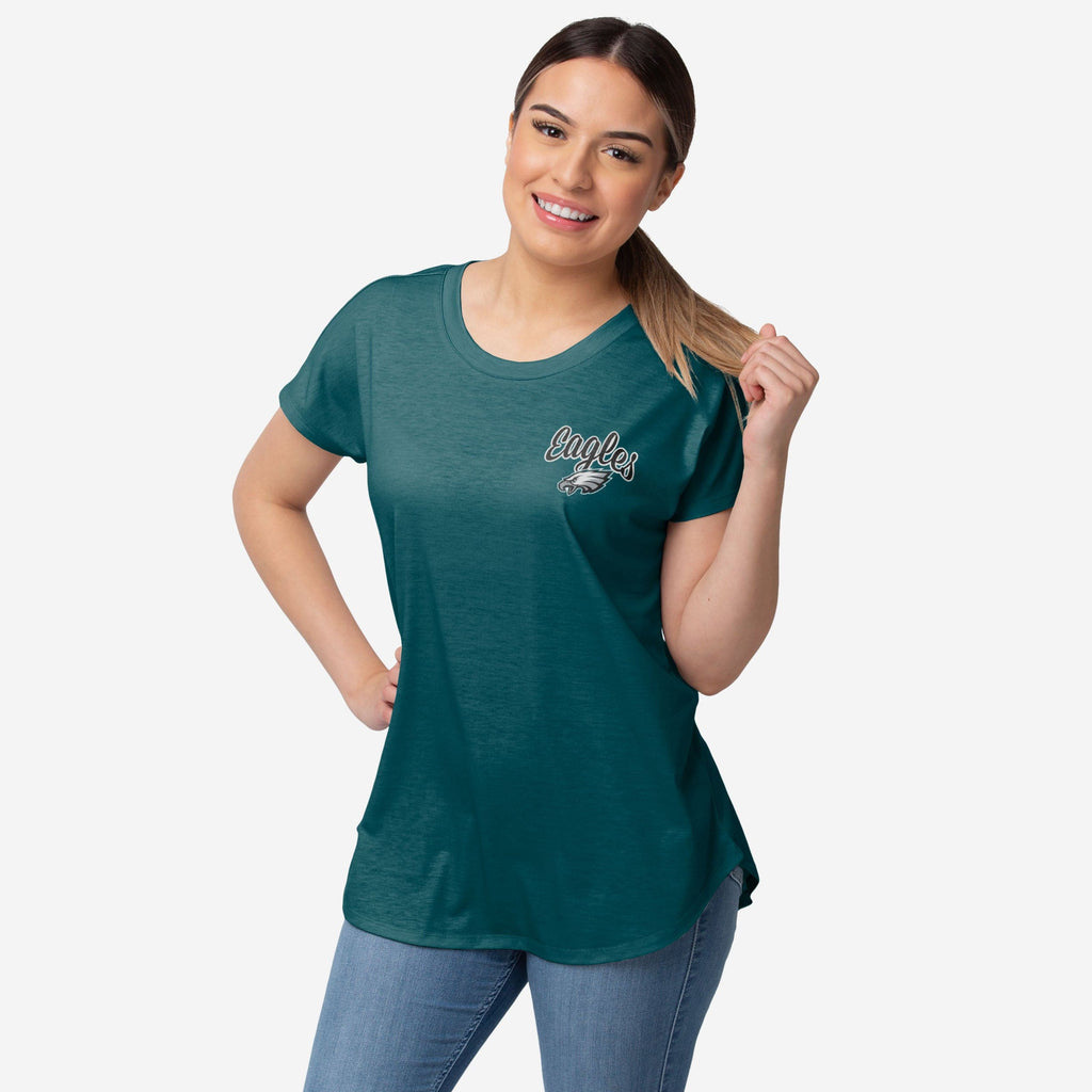 Philadelphia Eagles Womens Script Wordmark Tunic Top FOCO S - FOCO.com