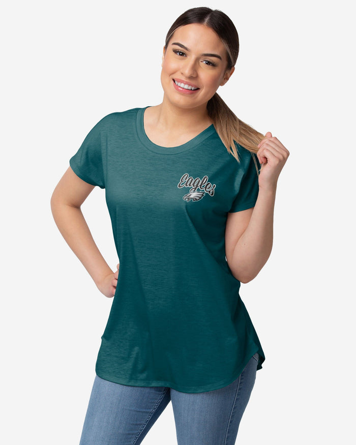 Philadelphia Eagles Womens Script Wordmark Tunic Top FOCO S - FOCO.com