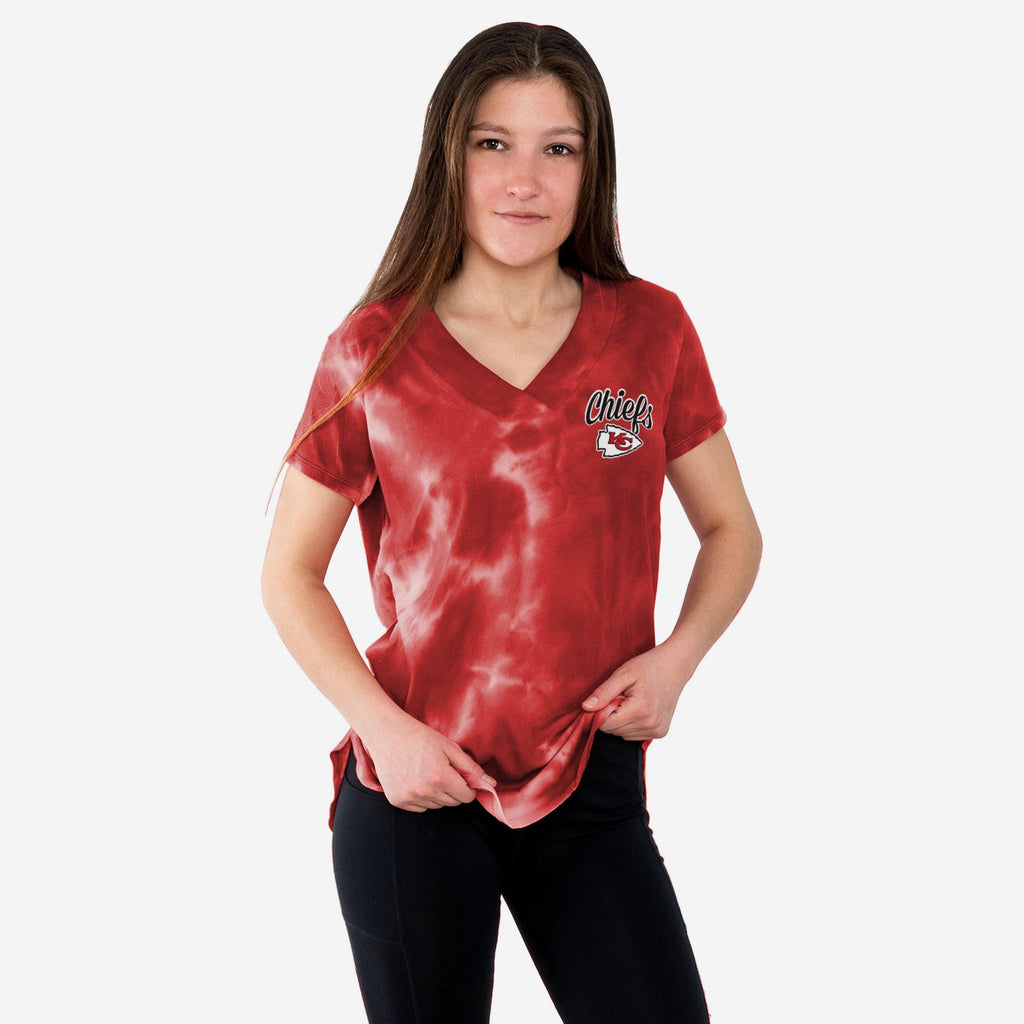 Kansas City Chiefs Womens Tie-Dye Rush Oversized T-Shirt FOCO S - FOCO.com