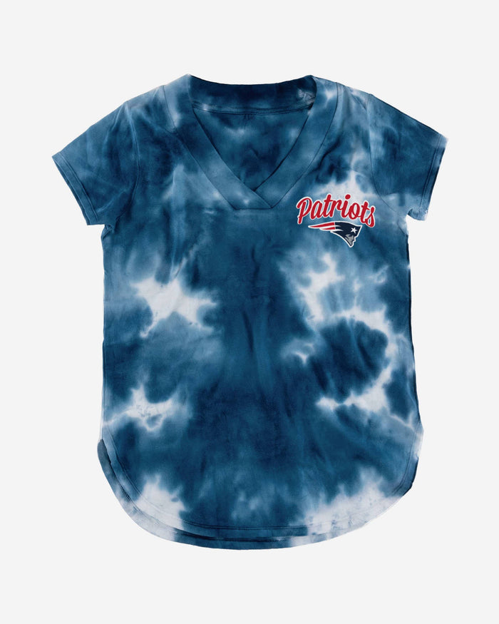 New England Patriots Womens Tie-Dye Rush Oversized T-Shirt FOCO - FOCO.com