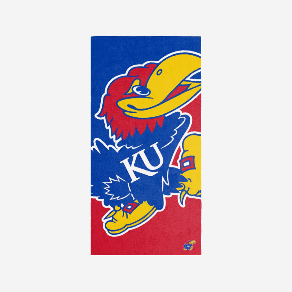 Kansas Jayhawks Big Logo Beach Towel FOCO - FOCO.com