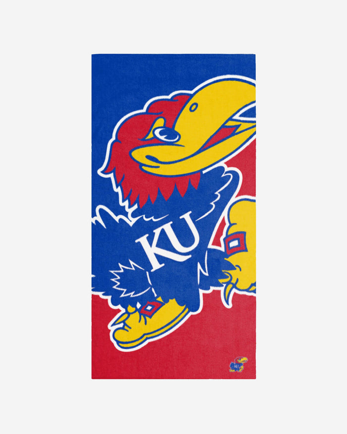 Kansas Jayhawks Big Logo Beach Towel FOCO - FOCO.com