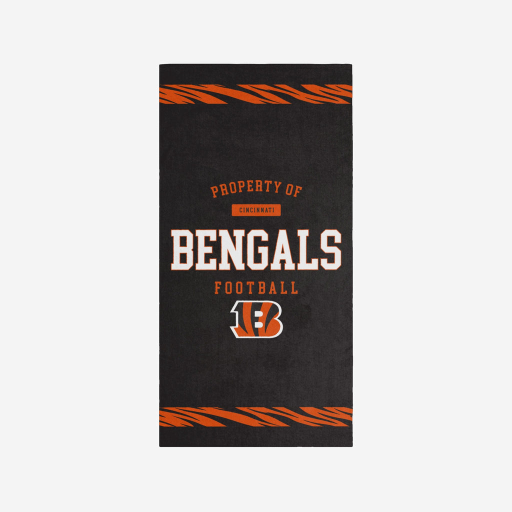 Cincinnati Bengals Property Of Beach Towel FOCO - FOCO.com