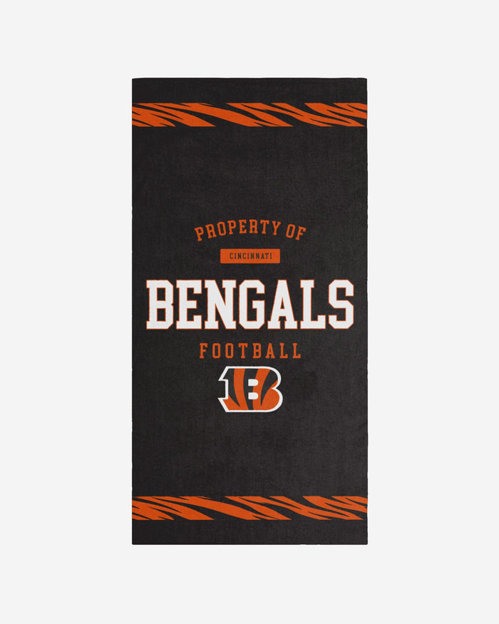 Cincinnati Bengals Property Of Beach Towel FOCO - FOCO.com