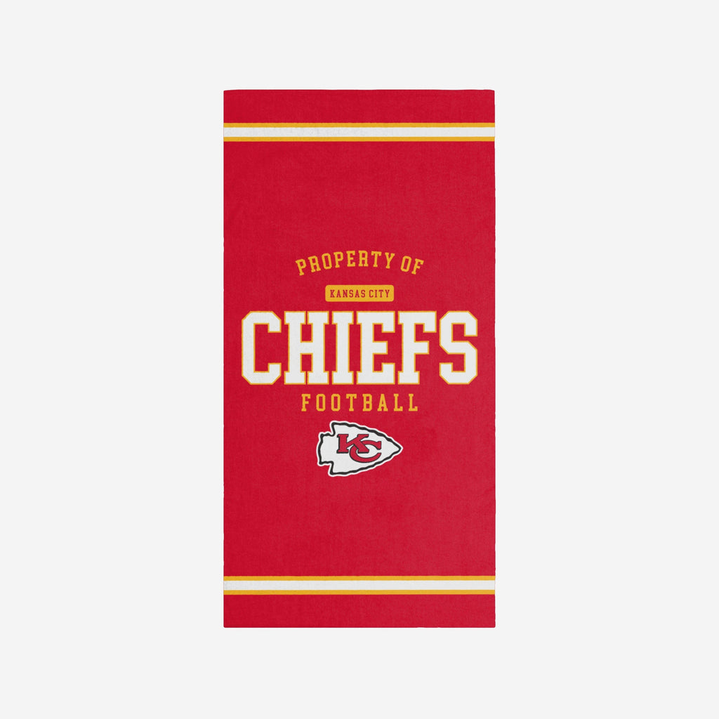 Kansas City Chiefs Property Of Beach Towel FOCO - FOCO.com