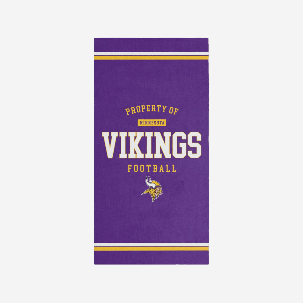 Minnesota Vikings Property Of Beach Towel FOCO - FOCO.com