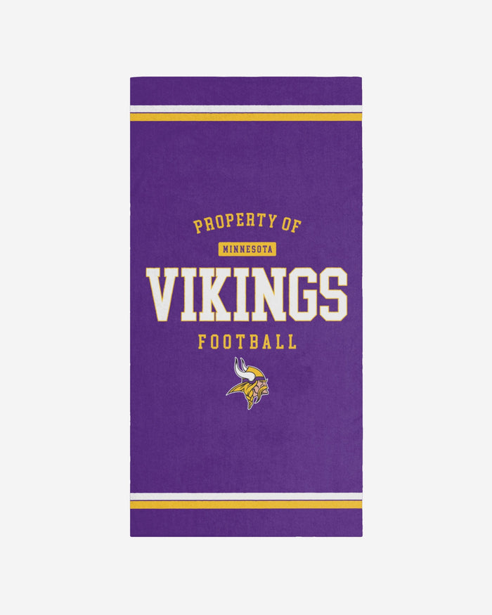 Minnesota Vikings Property Of Beach Towel FOCO - FOCO.com