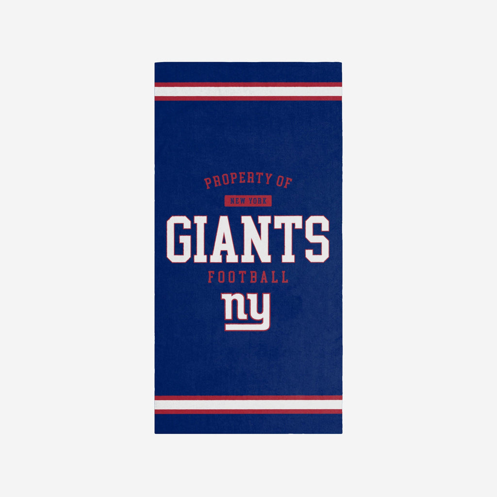 New York Giants Property Of Beach Towel FOCO - FOCO.com