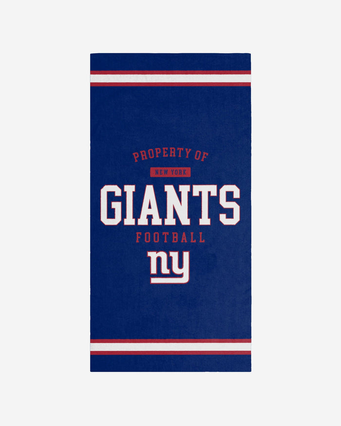 New York Giants Property Of Beach Towel FOCO - FOCO.com