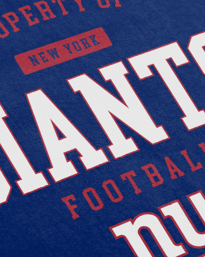 New York Giants Property Of Beach Towel FOCO - FOCO.com