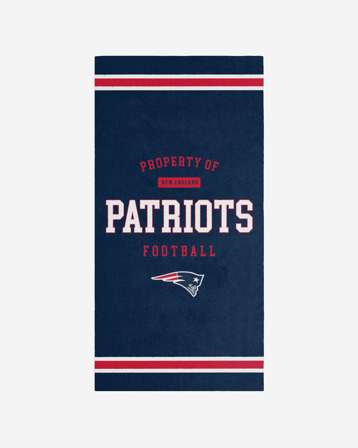 New England Patriots Property Of Beach Towel FOCO - FOCO.com