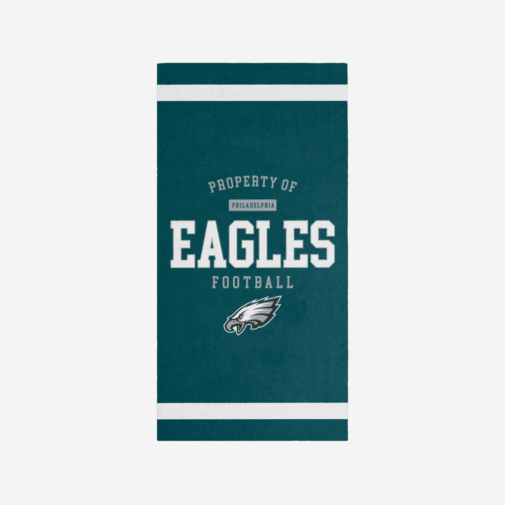 Philadelphia Eagles Property Of Beach Towel FOCO - FOCO.com