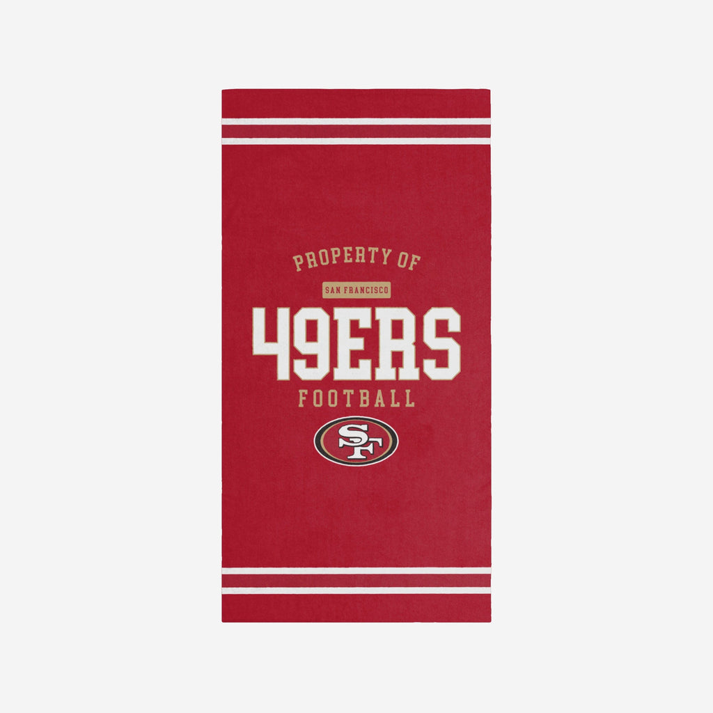 San Francisco 49ers Property Of Beach Towel FOCO - FOCO.com