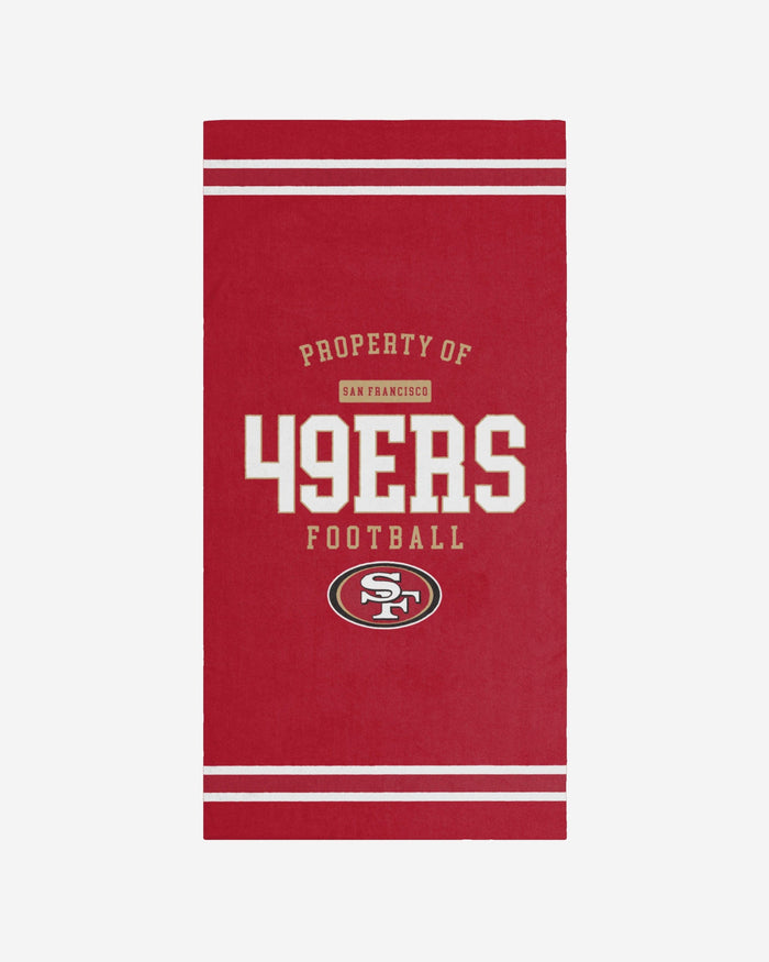 San Francisco 49ers Property Of Beach Towel FOCO - FOCO.com