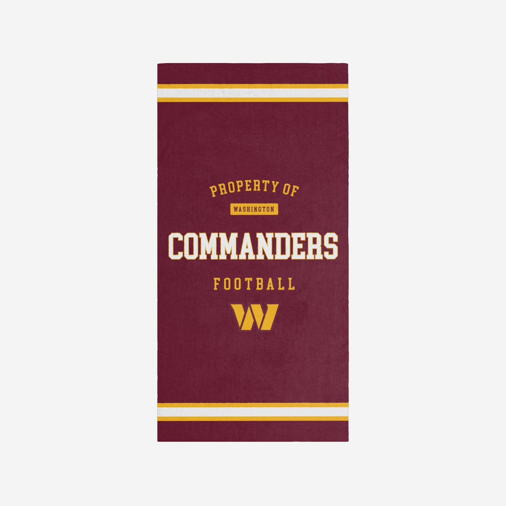 Washington Commanders Property Of Beach Towel FOCO - FOCO.com