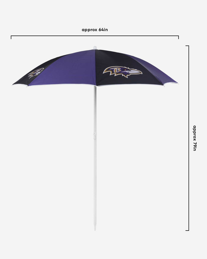 Baltimore Ravens Beach Umbrella FOCO - FOCO.com