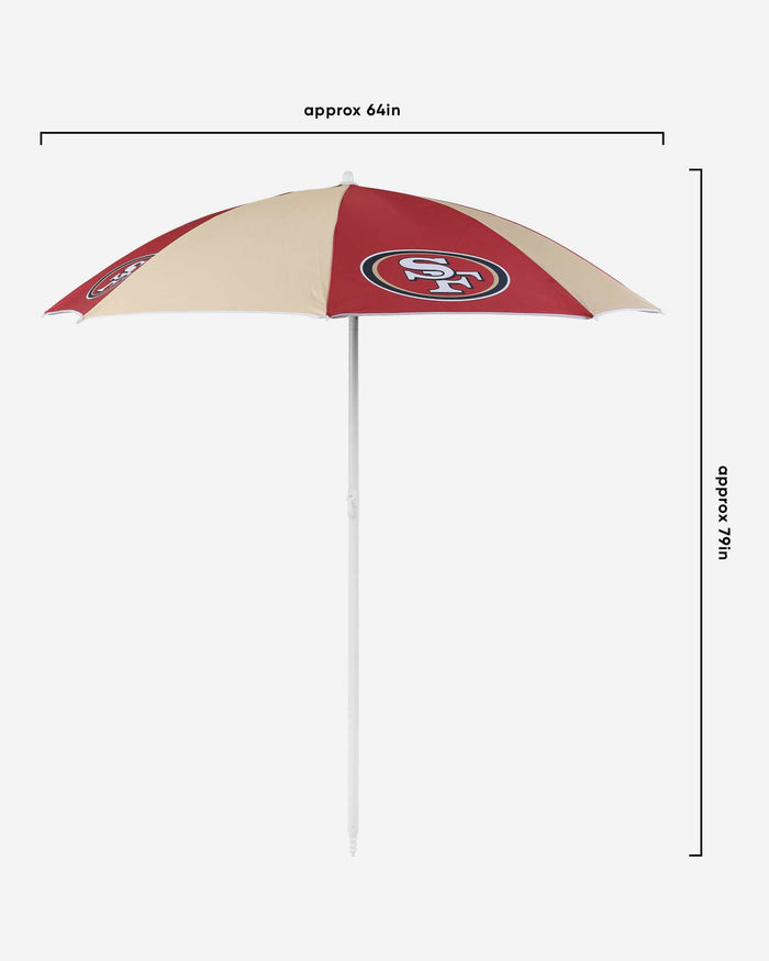 San Francisco 49ers Beach Umbrella FOCO - FOCO.com