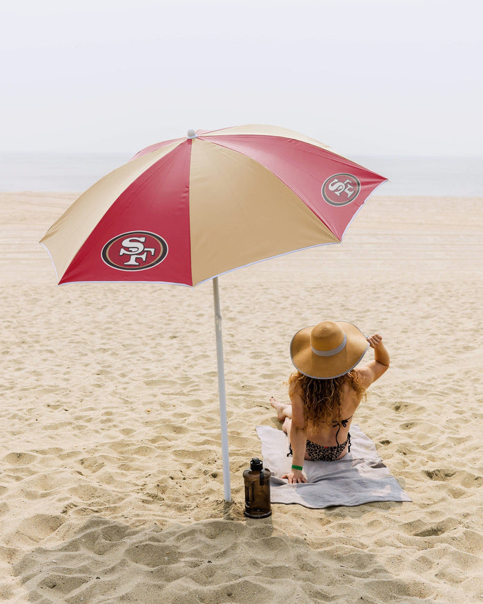 San Francisco 49ers Beach Umbrella FOCO - FOCO.com