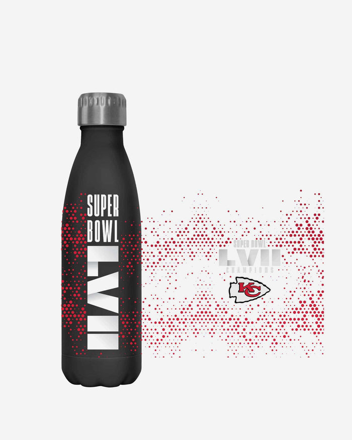 Kansas City Chiefs Super Bowl LVII Champions Black Digital 17 oz Stainless Steel Bottle FOCO - FOCO.com