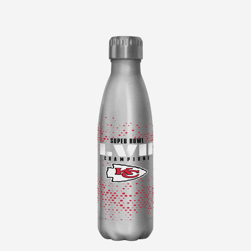 Kansas City Chiefs Super Bowl LVII Champions Gray Digital 17 oz Stainless Steel Bottle FOCO - FOCO.com