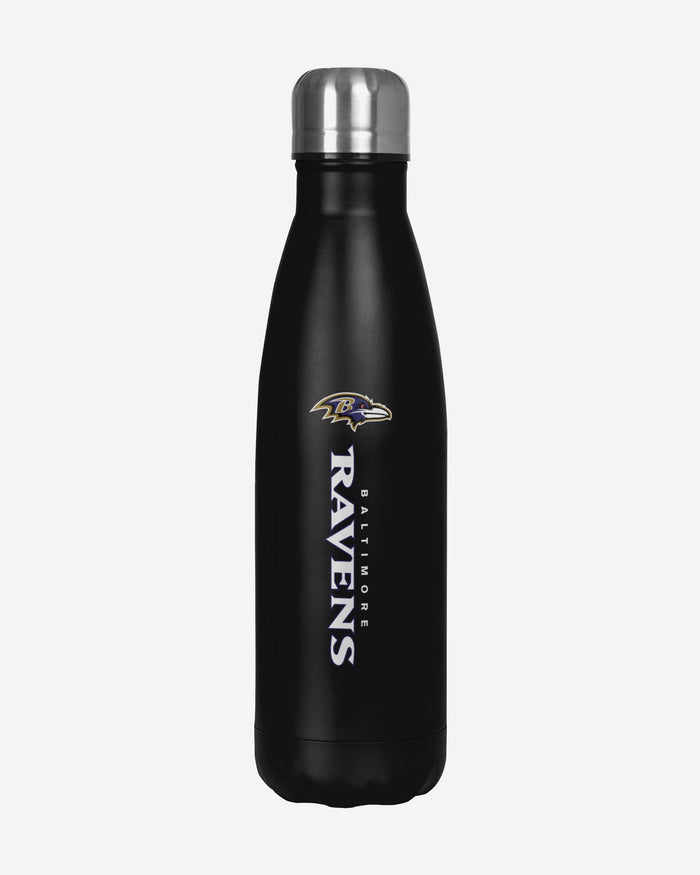 Baltimore Ravens Wordmark Chill Water Bottle FOCO - FOCO.com