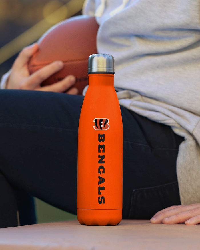 Cincinnati Bengals Wordmark Chill Water Bottle FOCO - FOCO.com