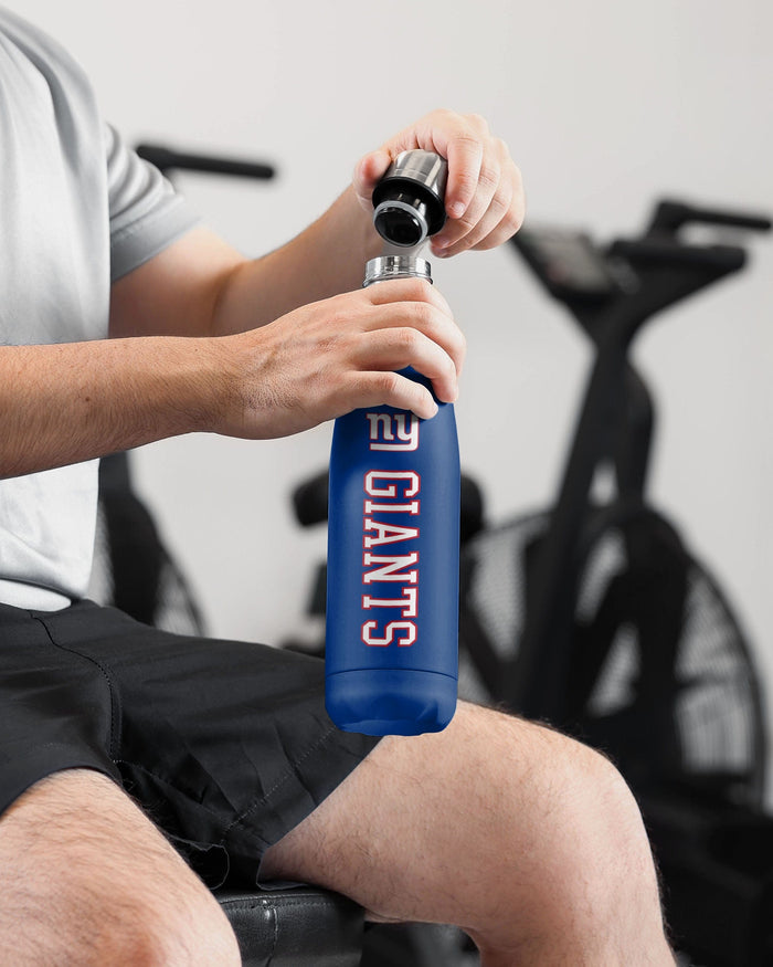 New York Giants Wordmark Chill Water Bottle FOCO - FOCO.com