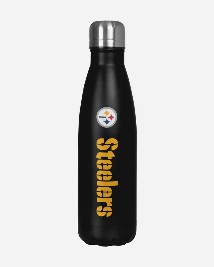 Pittsburgh Steelers Wordmark Chill Water Bottle FOCO - FOCO.com