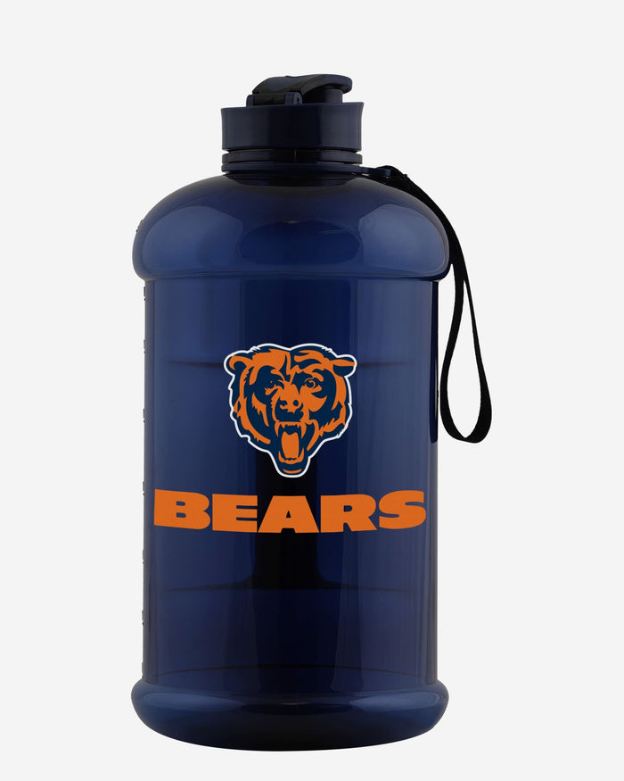 Chicago Bears Large Team Color Clear Sports Bottle FOCO - FOCO.com