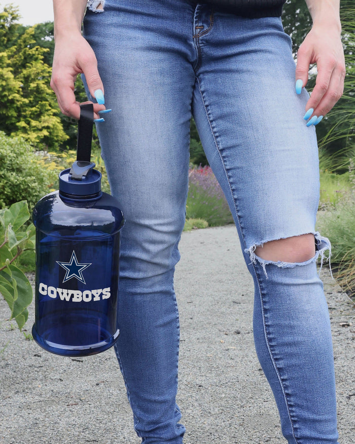 Dallas Cowboys Large Team Color Clear Sports Bottle FOCO - FOCO.com