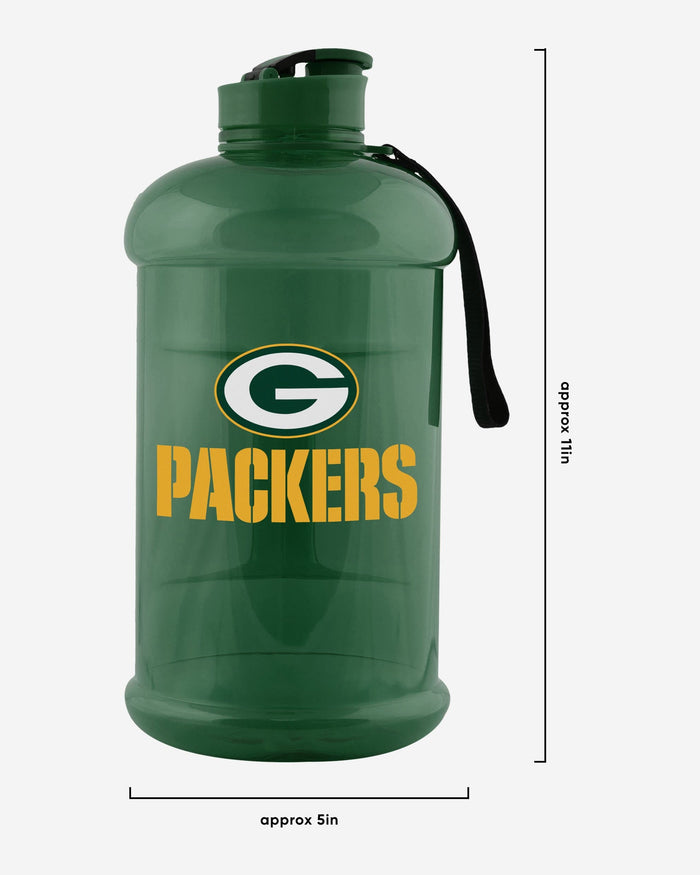 Green Bay Packers Large Team Color Clear Sports Bottle FOCO - FOCO.com