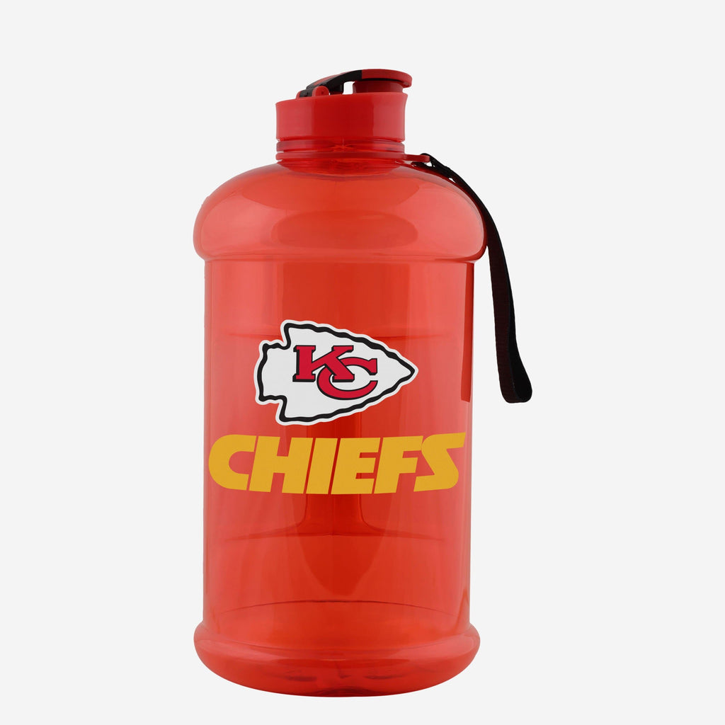 Kansas City Chiefs Large Team Color Clear Sports Bottle FOCO - FOCO.com