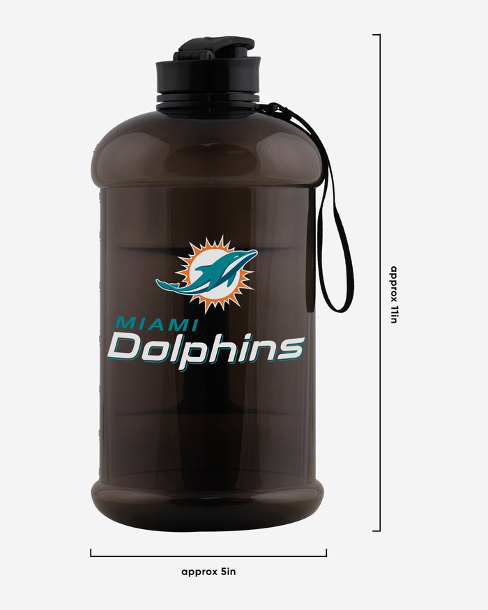 Miami Dolphins Large Team Color Clear Sports Bottle FOCO - FOCO.com