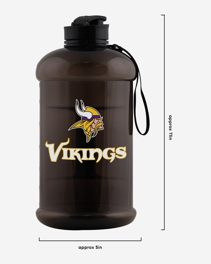 Minnesota Vikings Large Team Color Clear Sports Bottle FOCO - FOCO.com