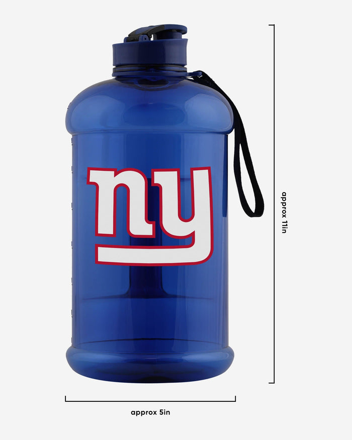 New York Giants Large Team Color Clear Sports Bottle FOCO - FOCO.com