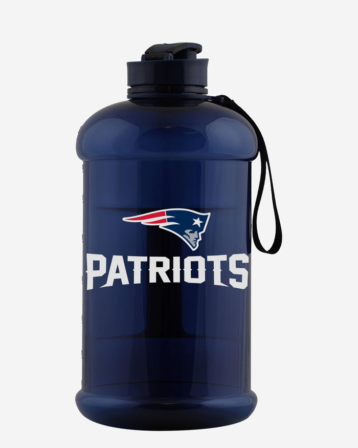 New England Patriots Large Team Color Clear Sports Bottle FOCO - FOCO.com