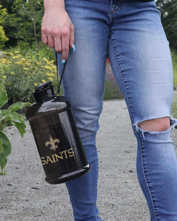 New Orleans Saints Large Team Color Clear Sports Bottle FOCO - FOCO.com