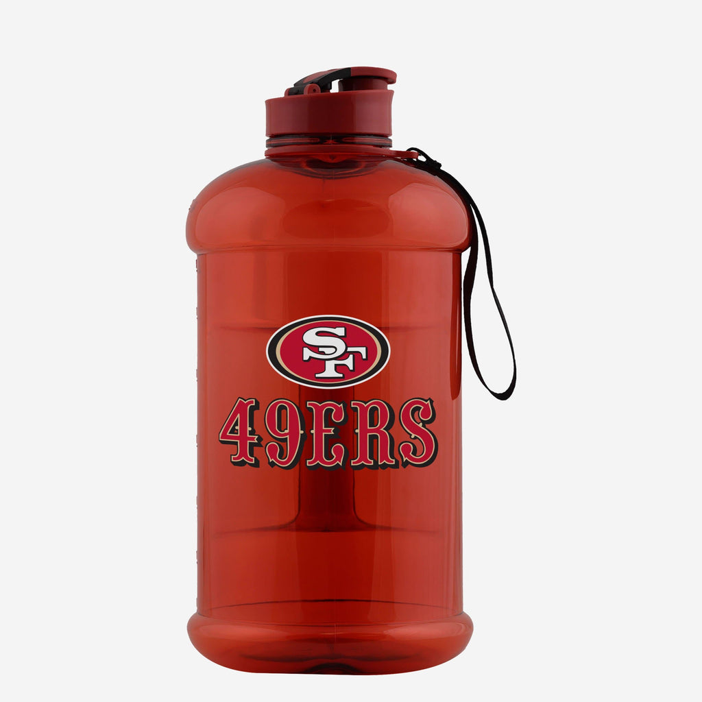 San Francisco 49ers Large Team Color Clear Sports Bottle FOCO - FOCO.com