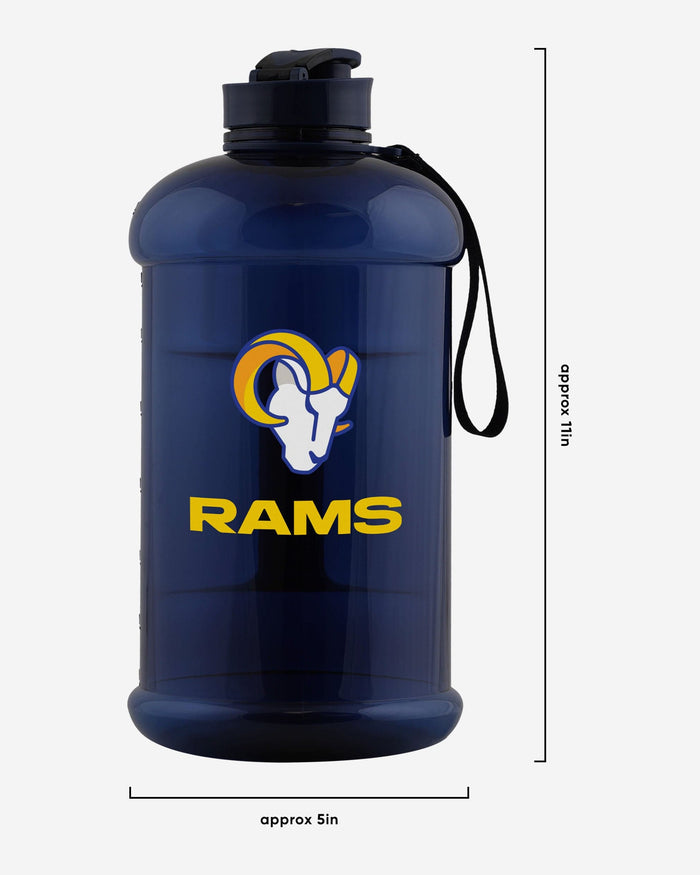 Los Angeles Rams Large Team Color Clear Sports Bottle FOCO - FOCO.com